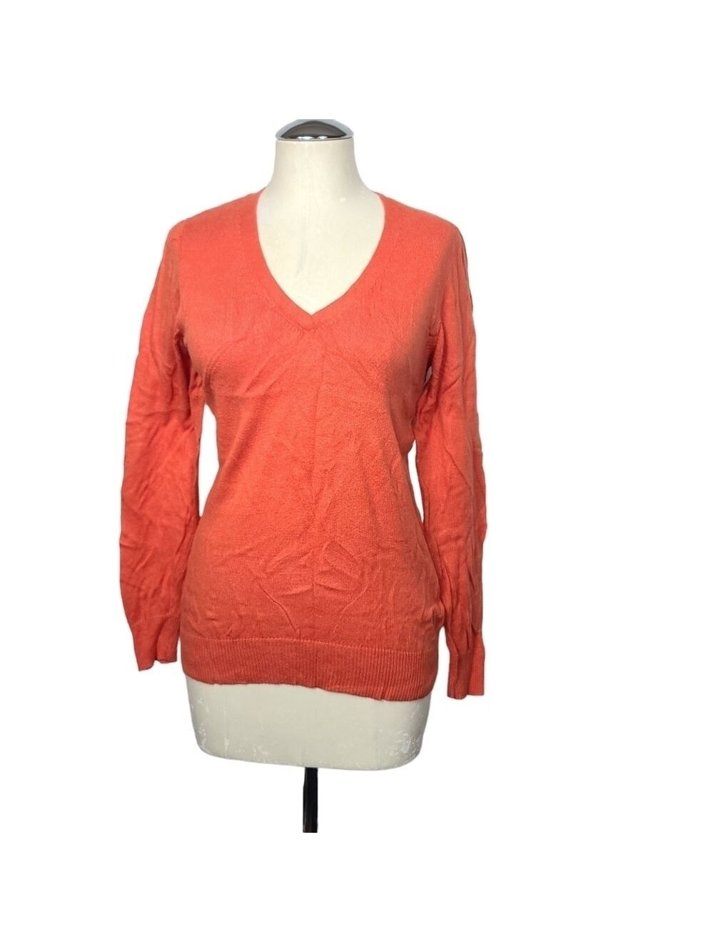 George V Neck Orange Sweater M